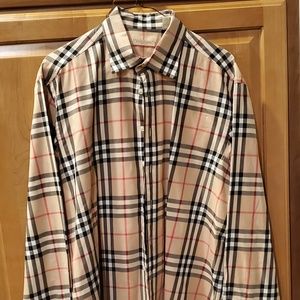 Burberry Plaid Mens Shirt sixe XL
